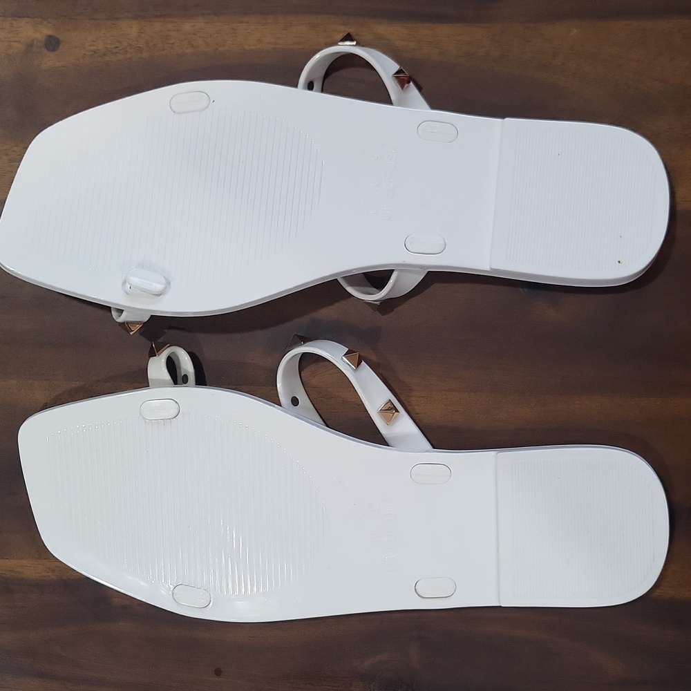 🍉 VIRAL Strappy Studded White & Hotpink Jelly Sandal Bundle - Picture 5 of 5